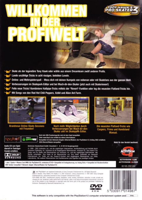 Tony Hawk's Pro Skater 3 dos