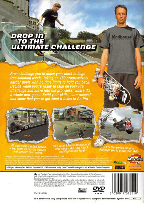 Tony Hawk's Pro Skater 4 - Dos