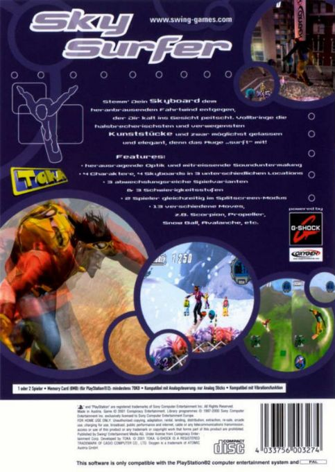 Ultimate Sky Surfer - Dos