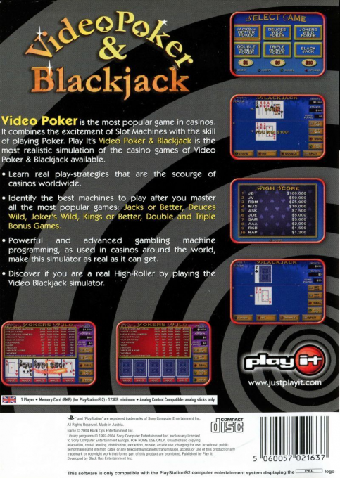 Video Poker And Blackjack - Dos