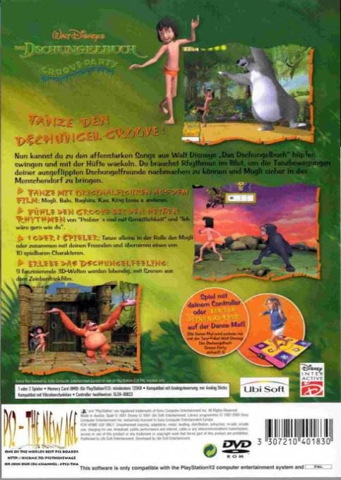 Walt Disney's Le Livre de la Jungle : Groove Party - Dos