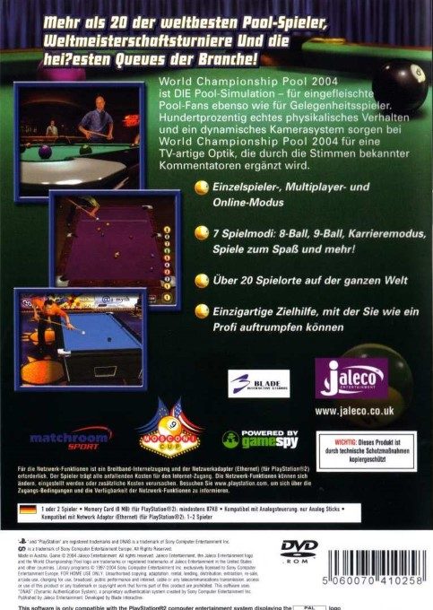 World Championship Pool 2004 dos