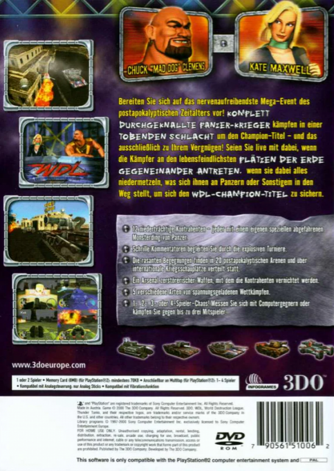 World Destruction League : Thunder Tanks - Dos