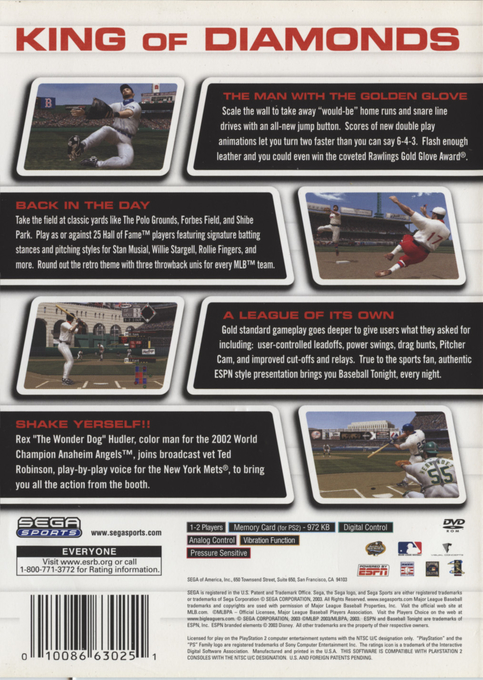 World Series Baseball 2K3 - Dos