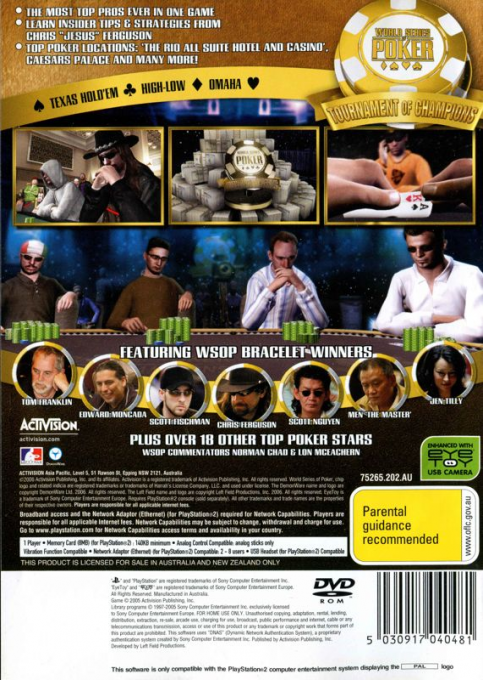 World Series of Poker : Tournament of Champions, 2007 Edition - Dos