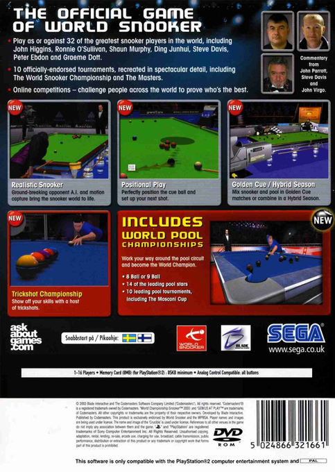 World Snooker Championship 2005 - Dos