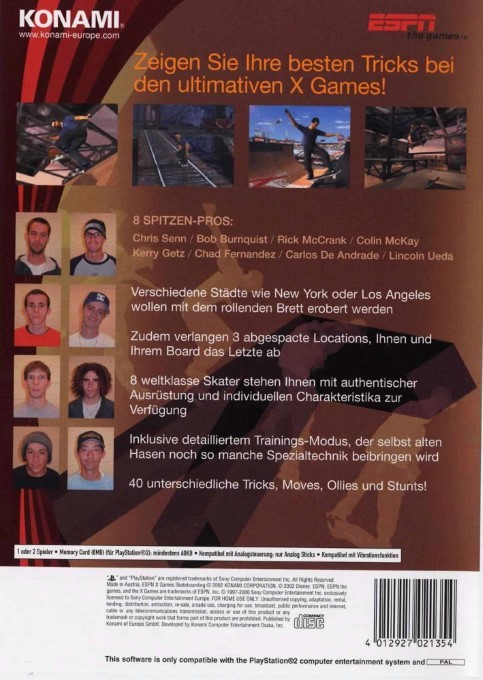 X Games Skateboarding - Dos