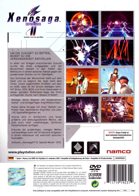 Xenosaga Episode II : Jenseits von Gut und Boese - Dos