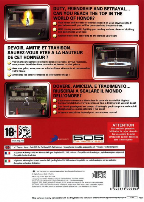 Yakuza Fury - Dos