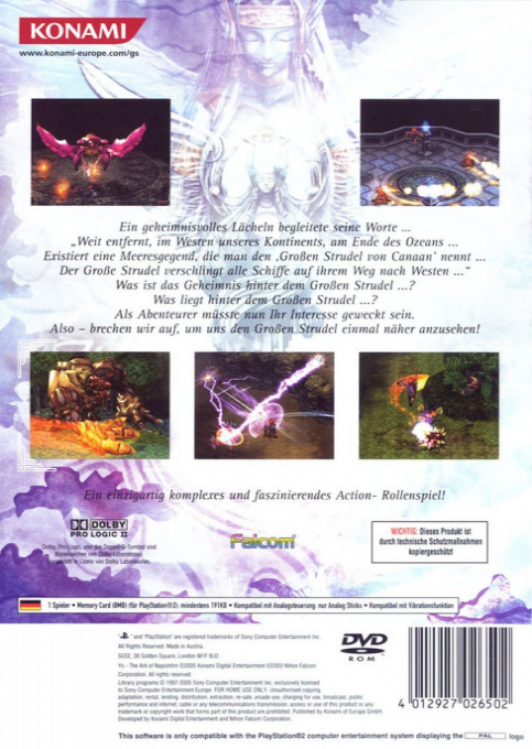 Ys : The Ark of Napishtim - Dos