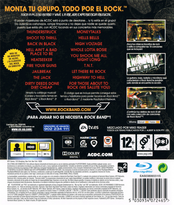 AC/DC Live : Rock Band Track Pack - Dos