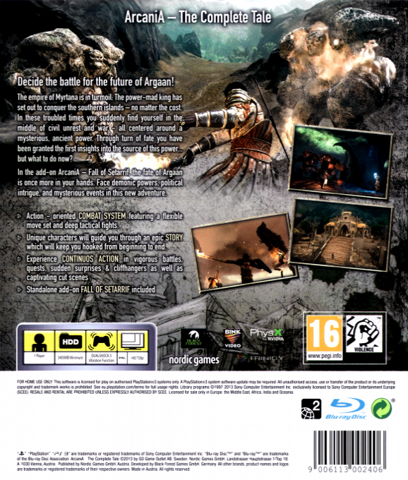 Arcania : The Complete Tale - Dos