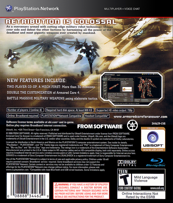 Armored Core For Answer - Dos