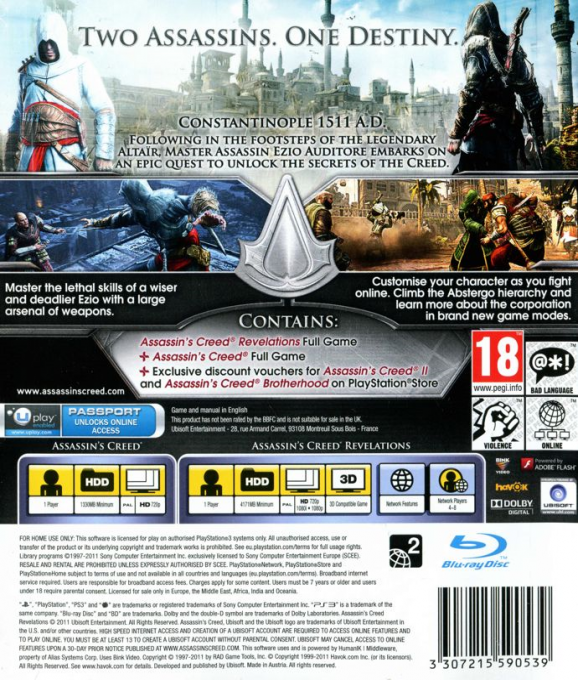 Assassin's Creed : Revelations - Dos