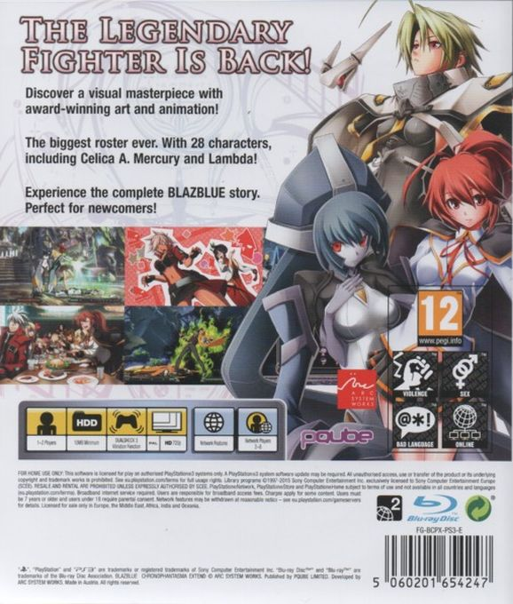 BlazBlue : Chrono Phantasma Extend - Dos