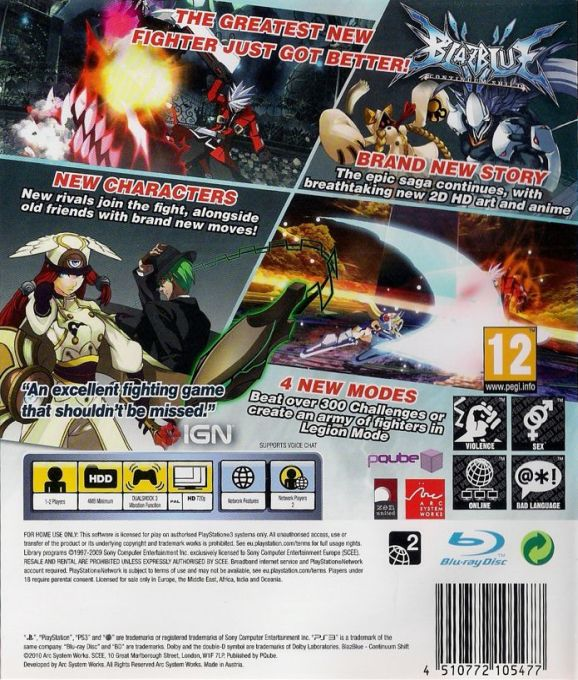 BlazBlue : Continuum Shift - Dos