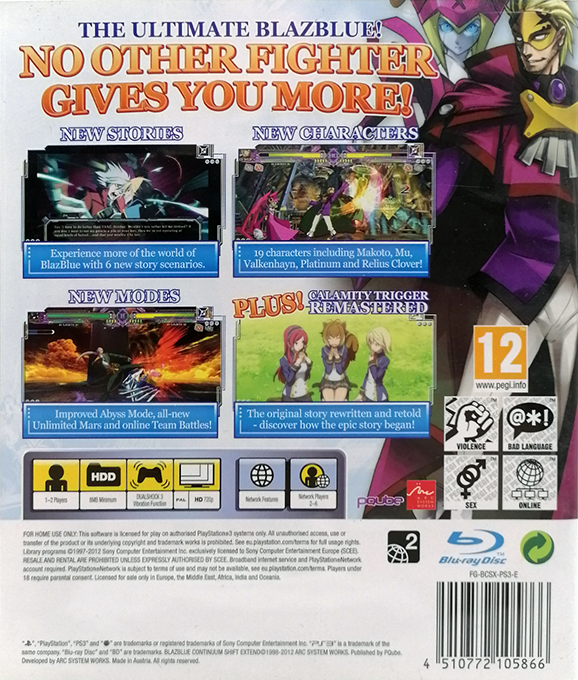 BlazBlue : Continuum Shift Extend - Dos