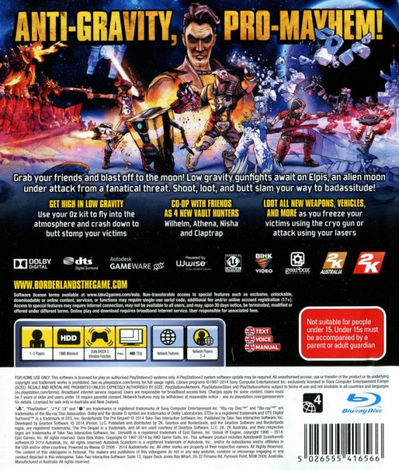 Borderlands The Pre-sequel ! - Dos