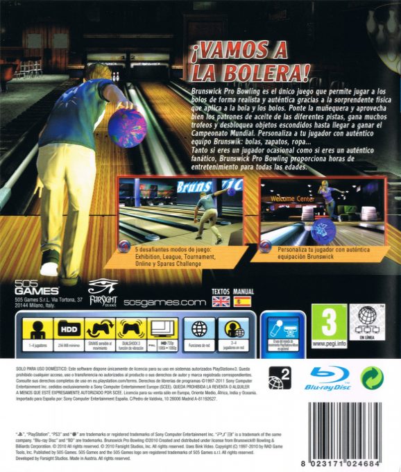 Brunswick Pro Bowling - Dos