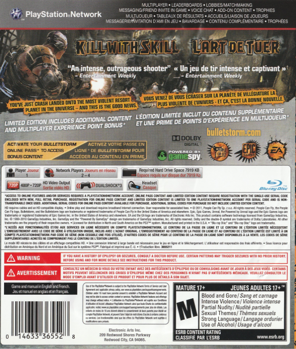 Bulletstorm dos