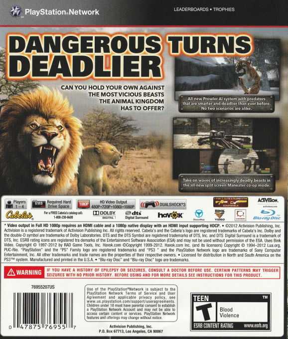 Cabela's Dangerous Hunts 2009 dos