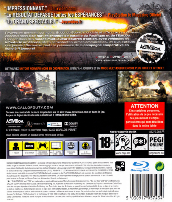 Call of Duty : World at War dos