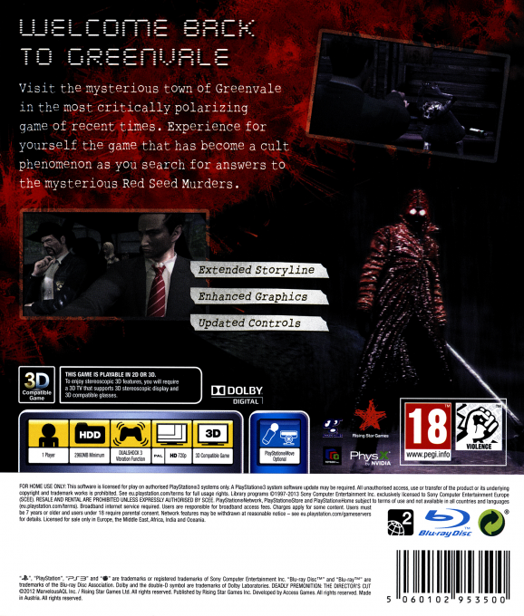 Deadly Premonition : The Director's Cut - Dos