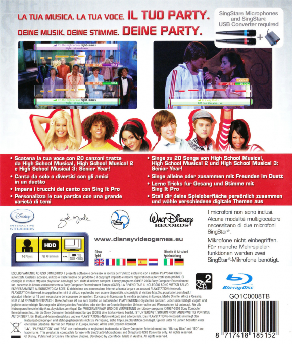 Disney Sing It - High School Musical 3 - Senior Year - Dos