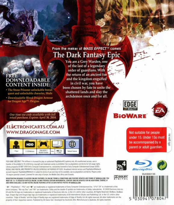 Dragon Age : Origins dos