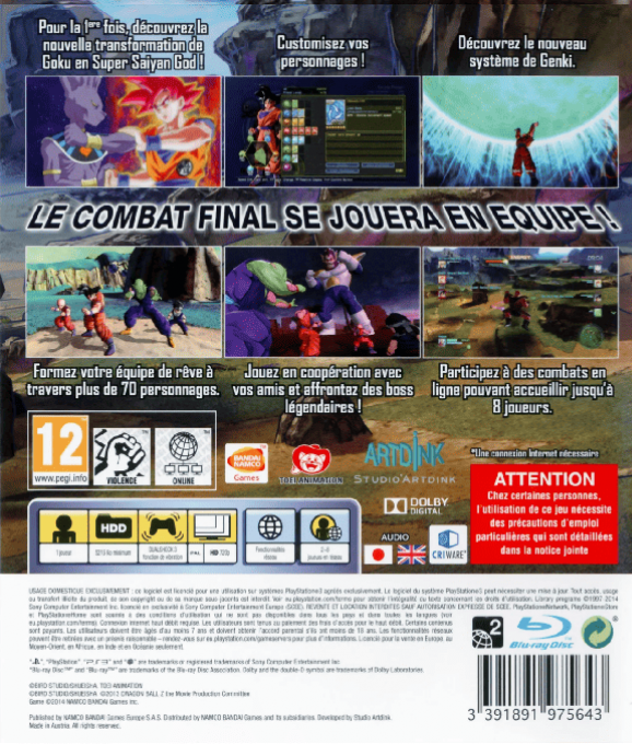 Dragon Ball Z : Battle of Z dos