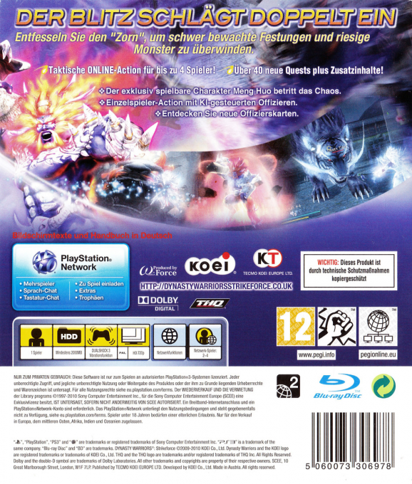 Dynasty Warriors : Strikeforce dos