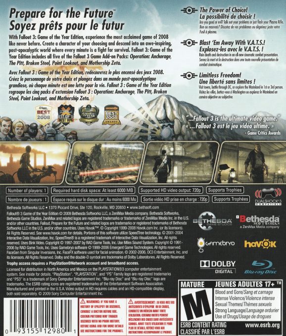 Fallout 3 Game of the Year Edition dos