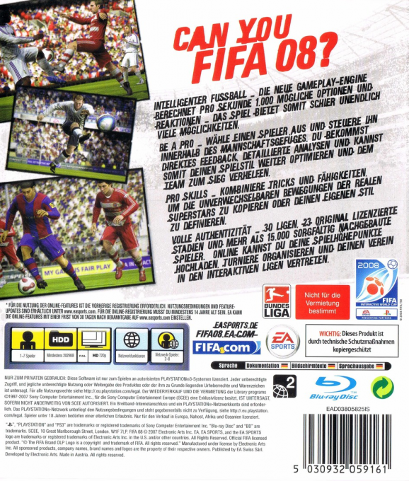 Fifa 08 - Dos