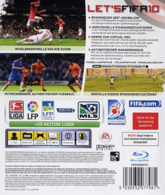 Fifa 10 - Dos