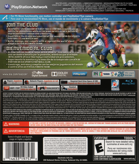 Fifa 13 - Dos