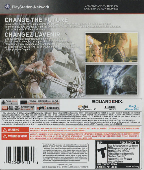 Final Fantasy XIII - Dos