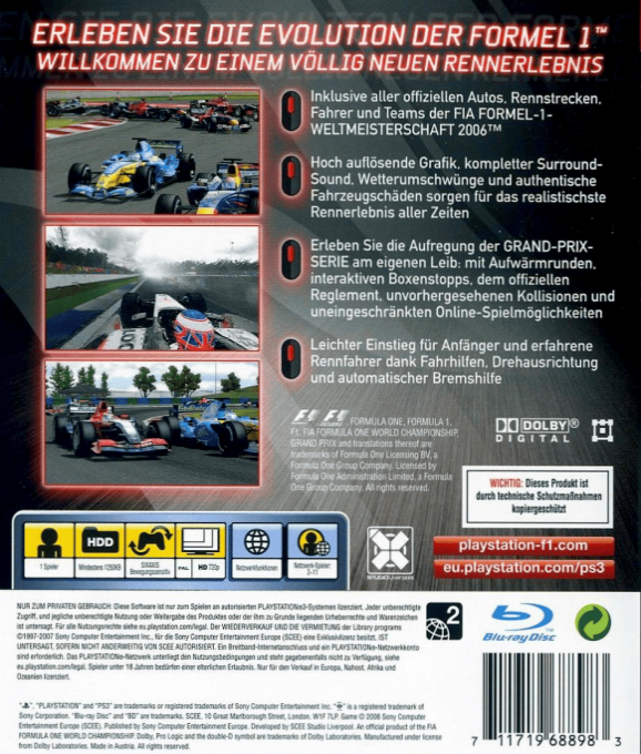 Formula One : Championship Edition - Dos
