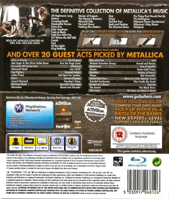 Guitar Hero : Metallica - Dos