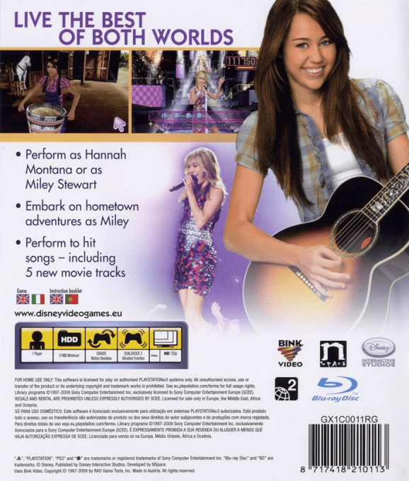 Hannah Montana : Le Film - Dos