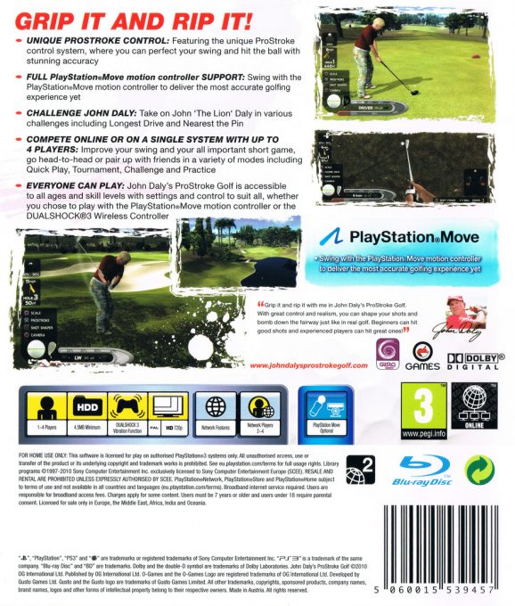 John Daly's Prostroke Golf dos