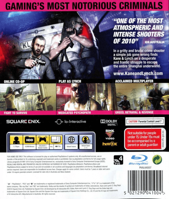 Kane & Lynch 2 : Dog Days dos