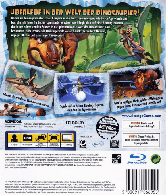 L'Age de Glace 3 : Le Temps des Dinosaures dos