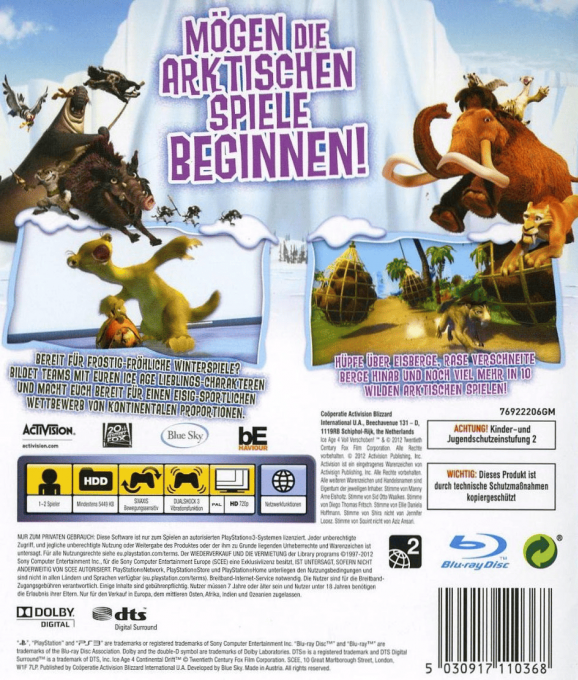 L'Age De Glace 4 : La Dérive Des Continents - Jeux De l'Arctique dos