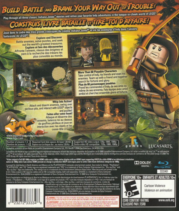 LEGO Indiana Jones : La Trilogie Originale dos