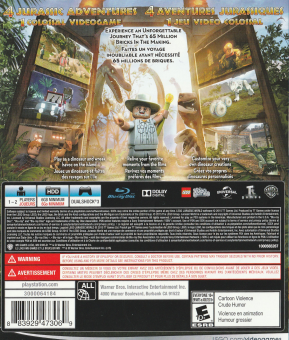 Lego Jurassic World dos