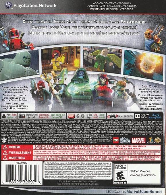 Lego Marvel Super Heroes dos