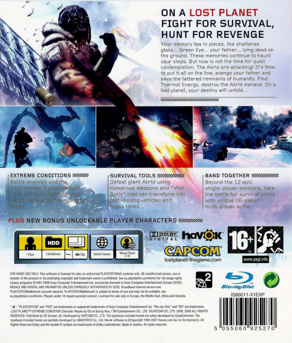 Lost Planet : Extreme Condition dos