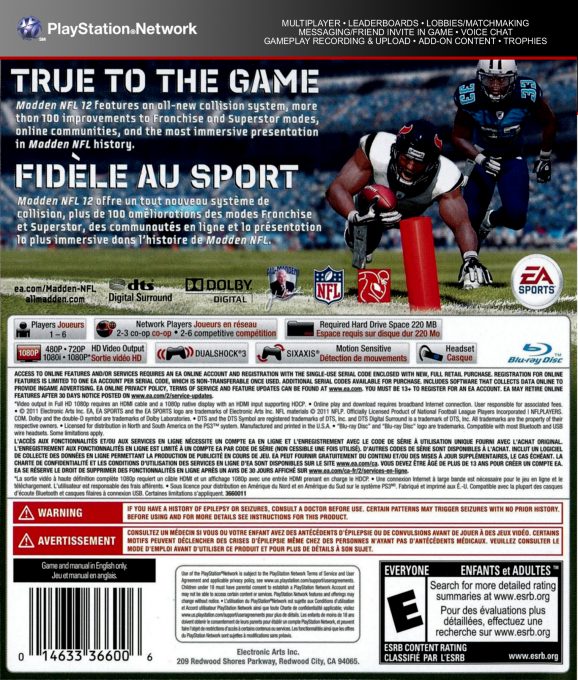Madden NFL 12 dos