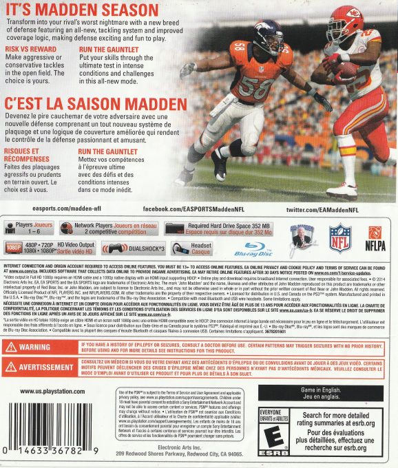 Madden NFL 15 dos