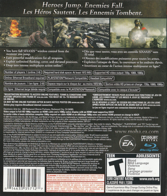 Medal of Honor : Airborne dos